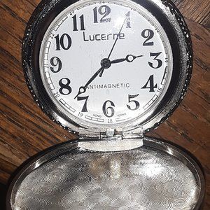 Men's Vintage Silver Lucerne Pocket Watch